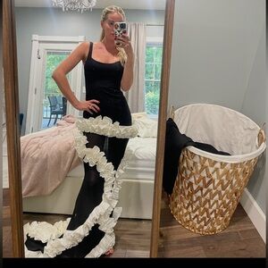 NBD Black and White Maxi Dress